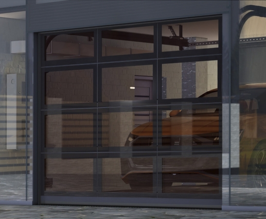 Панорамные ворота Алютех AluPro в Крымске