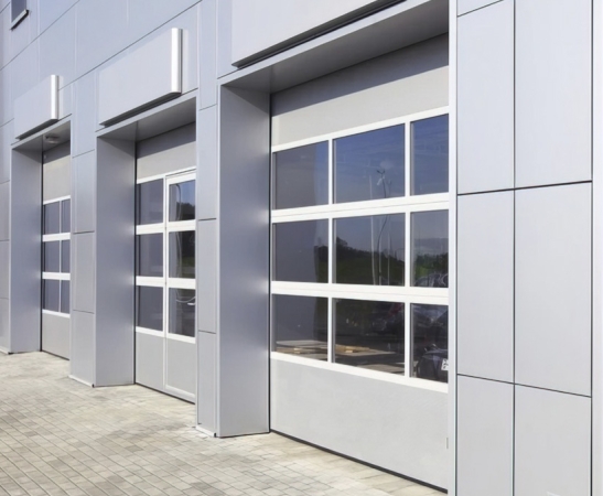 Панорамные ворота Алютех Alutrend в Крымске